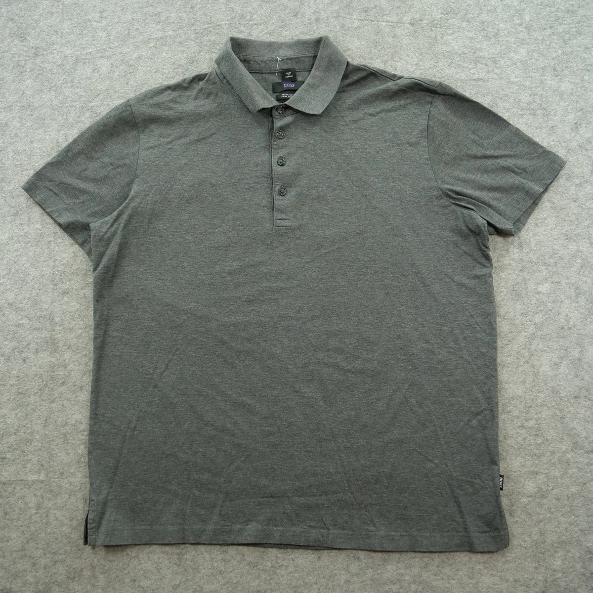 HUGO BOSS ストレッチ ポロシャツ グレー XL 未使用新品タグ付き HUGO BOSS Short Sleeve Size XL Polos for Men for sale | eBay