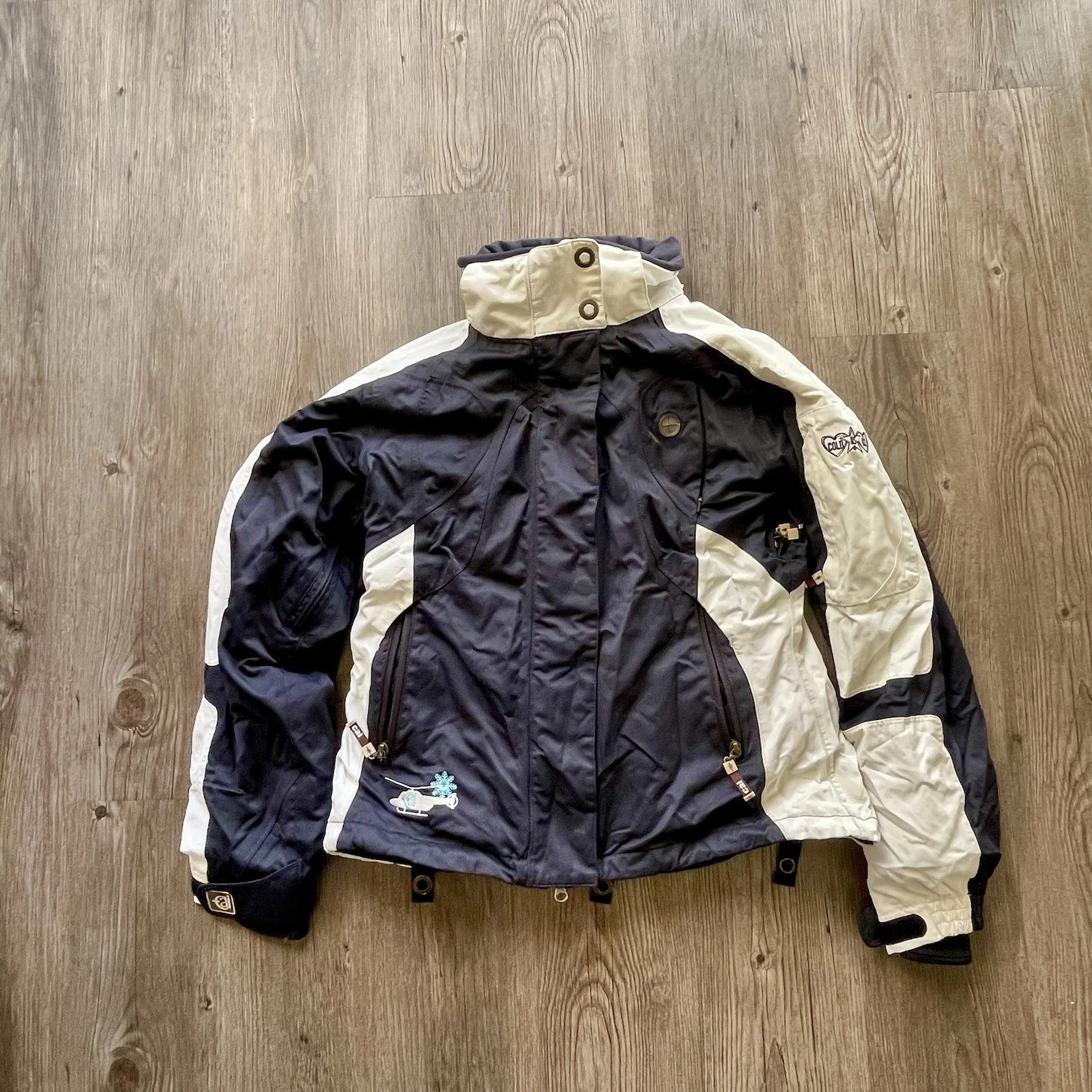 Recco cold as ice Ski Jacket Women’s Small Born to Ride Girl Luv Snow Zipper