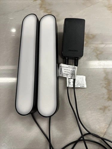Phillips Hue Two Light Bars. Black. With Cord. Working Condition.