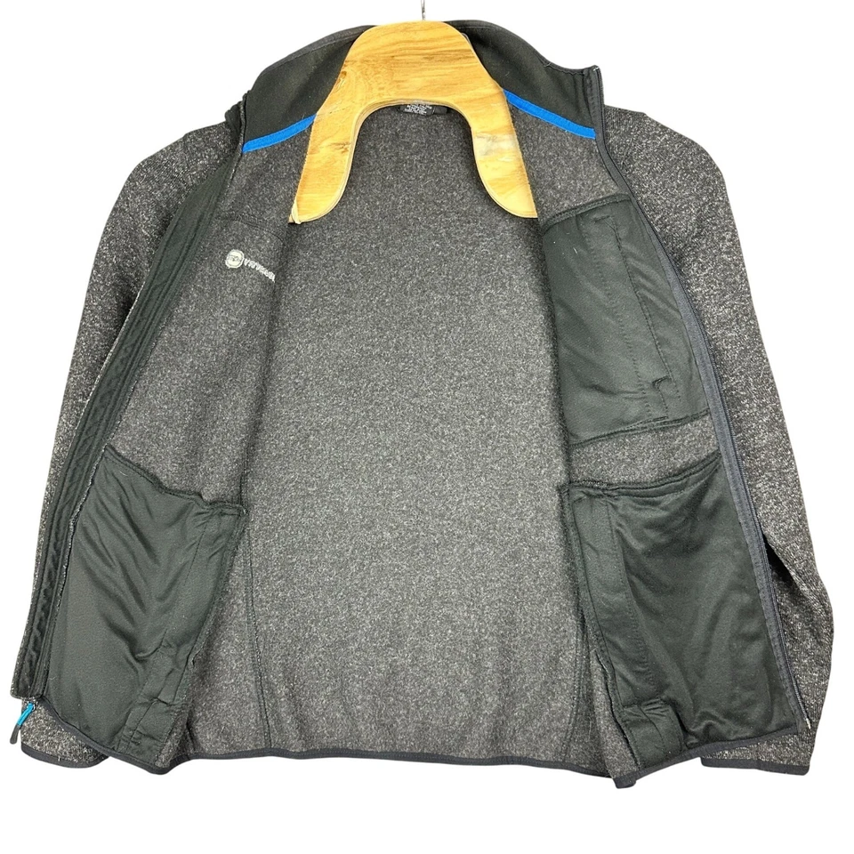 Free Country Fleece Jacket Men M Gray Soft Shell Front Pockets Full Zip - Image 3 of 4