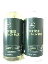 PAUL MITCHELL Tea Tree Lemon Sage Thickening Shampoo & Conditioner 33.8 Oz Duo