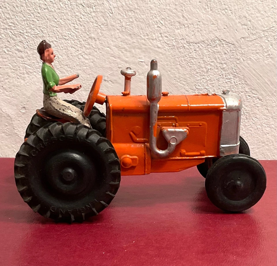 CRESCENT TOYS Inglaterra #1805 de colección diecast tractor agrícola naranja 1950 escala 54 mm Foto 3 de 4