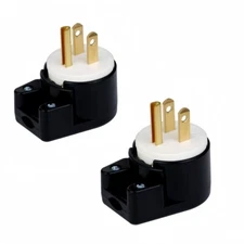 (2Pack) Nema 5-15P Plug 15A 125V Right Angle AC Plug, USA Canada AC Connector