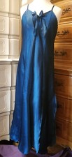 Vintage Cinema Etoile Gown Bridal EverGreen Gloss Satin Gown Nightgown M