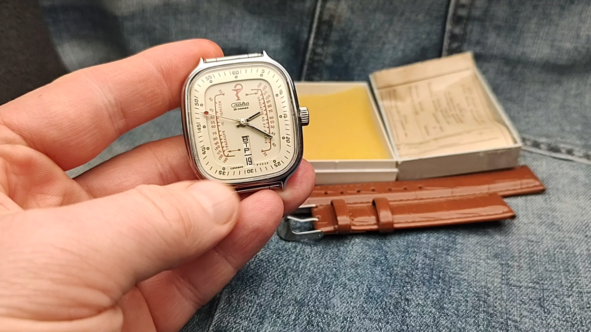 watch Slava medical doctor pulsometer russian soviet ussr in box