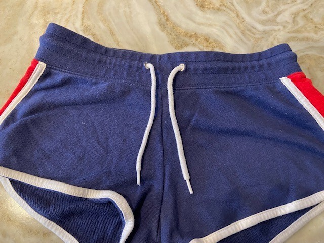girl blue shorts Size XS sport beach school gym spring fall summer 