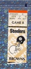Kordell Stewart TD pass 11-1 3-1995 Ticket Stub Steelers Browns Greg Lloyd 2scks