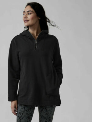 Athleta Altitude Polartec Triumph Hoodie Jacket, Black SIZE S     #983593 W0511H