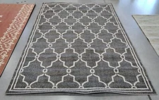 DARK GREY / BEIGE 6' X 9' Back Stain Rug, Reduced Price 1172721175 AMT414R-6