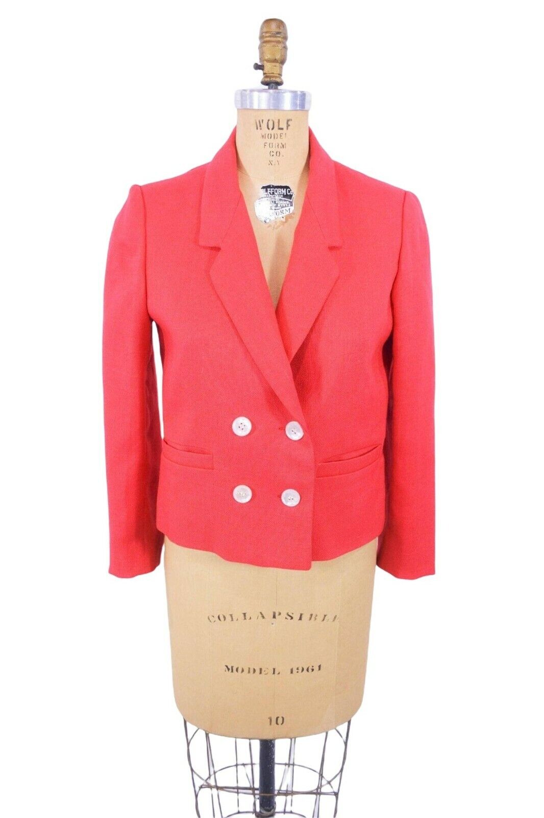 Vintage 1960s Bold Red Blazer Mort Schrader Jacke… - image 1