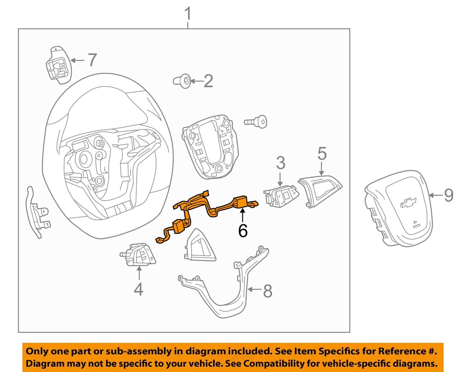 Chevrolet GM OEM 14-17 SS Steering Wheel-Harness 92456756 | eBay