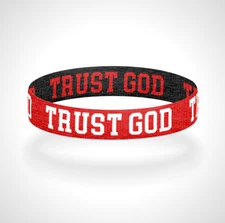 Reversible Trust God Bracelet Wristband Stretch Bracelet