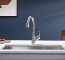 Kohler K-30469-VS Rival 1.5 GPM Single Hole Pull Down Kitchen Faucet Vibrant Sta