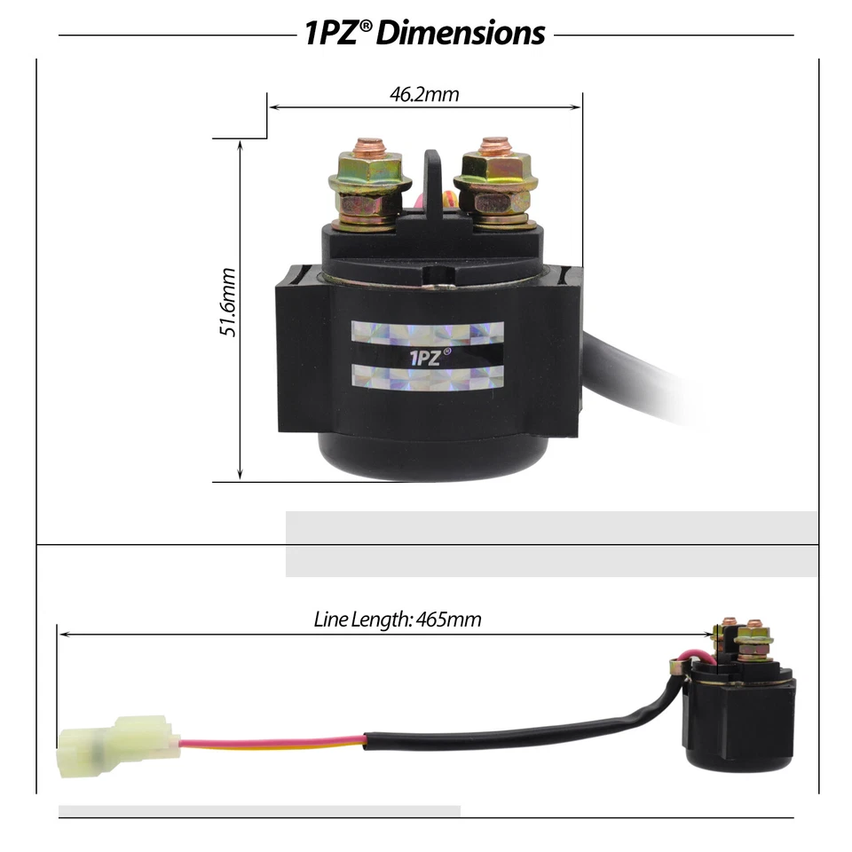 Solenoide de arranque y relé para Honda Recon 250 TRX250TE TRX250TM 2x4 2005-2020 ATV Foto 4 de 4