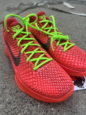 Nike Kobe 6 Protro Reverse Grinch Red FV4921-600 GS & MEN Size: 4Y