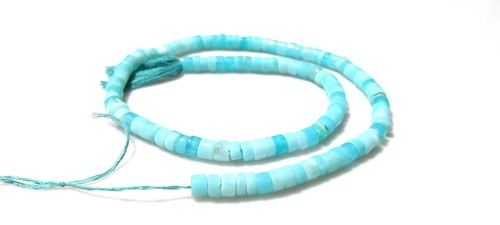 Pneumatico opale blu 4,5-5 mm liscio liscio liscio pietre preziose sciolte 16... - Foto 6 di 8
