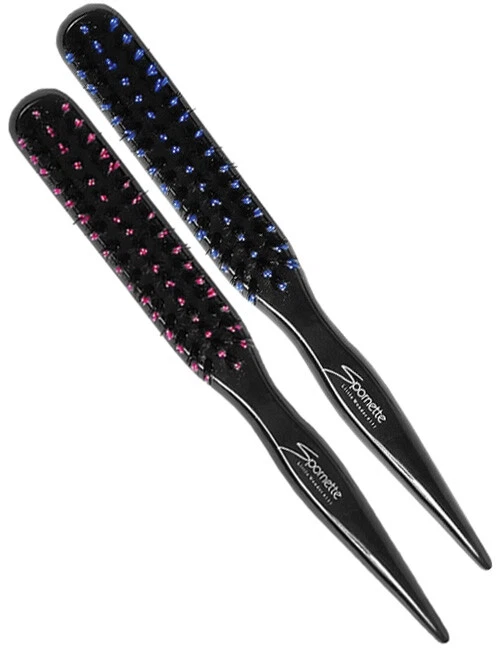 Cepillo de burlas Spornette Little Wonder - Cerdas de nailon de jabalí y turmalina - Azul Foto 2 de 2