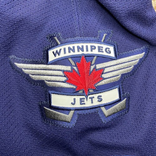 Signed Wheeler Winnipeg Jets Reebok Edge Pro Hockey Jersey NHL Blue 50 MiC - Picture 8 of 15