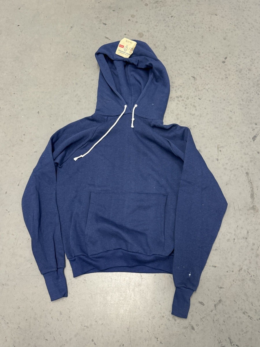 70~80's Healthknit 無地 パーカー 4XL TALL Vintage 70s 80s Healthknit Navy Blue Pullover Pocket Hoodie