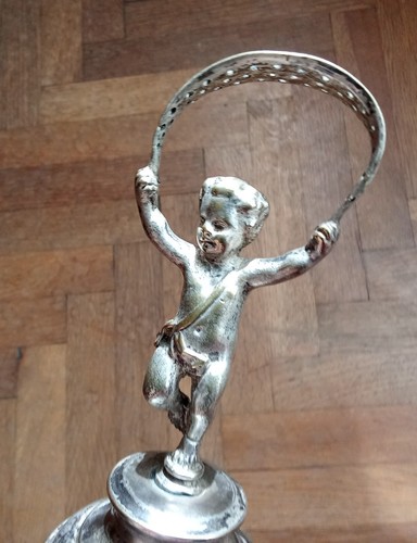 Jakubowsky&Jarra Zahnstock Halter aus Messing versilbert um 1900 - Bild 12 von 14