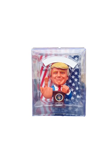 President Trump Funny F#K U Democrats Fake NEWS Bobble Middle Finger Bobblehead - Picture 3 of 3