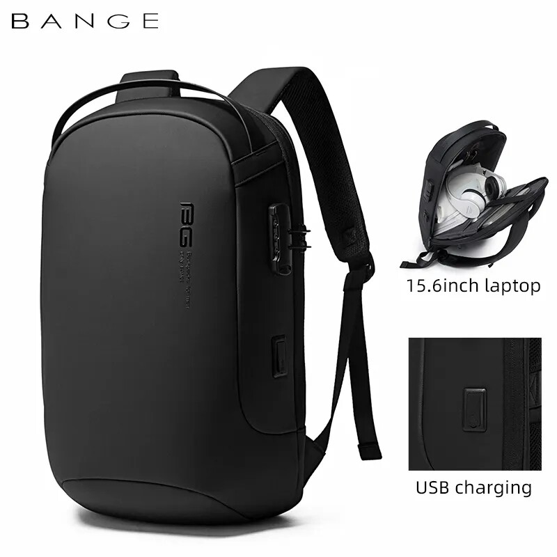BANGE Male Waterproof USB Charge Men Business Laptop Backpack school Travel bag