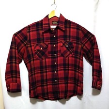 Sears Sportswear Jacket Shirt Mens XL Perma Prest Quilt Lined Flannel Button Up