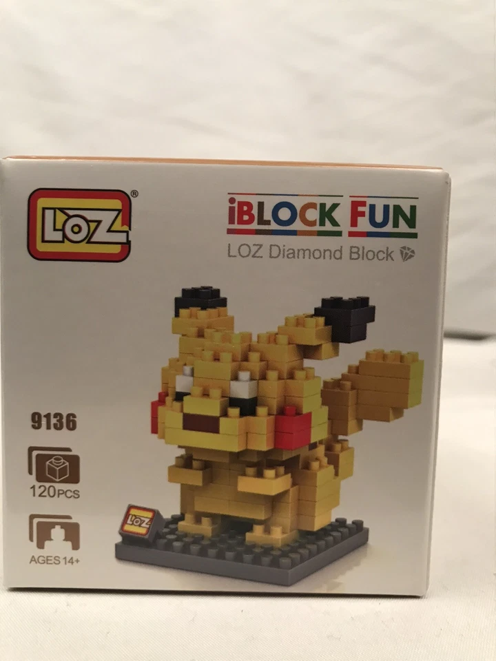 iBlock Fun LOZ Diamond Block 8 Pokemon Building Pikachu Squirtle Meowth Eevee - Image 2 of 4