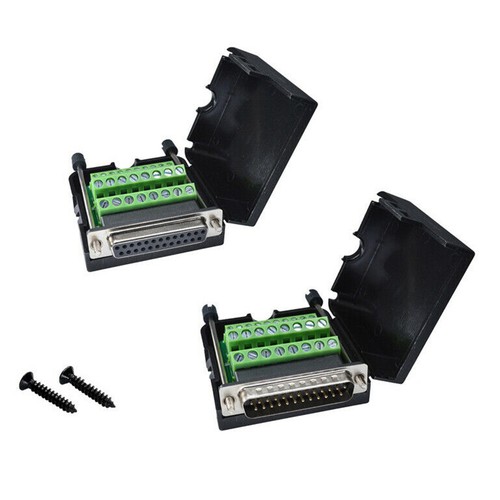 D-SUB DB25 tavola scoppio connettore con caso 2 righe porta maschio con dadi - Zdjęcie 2 z 6