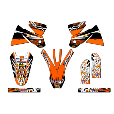 1998-2000 SX MAYHEM Orange Senge Graphics Kit Compatible with KTM