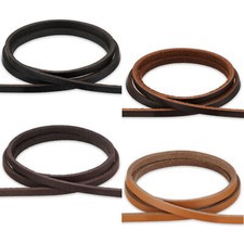 Lederband flach 5x3mm - Farbe / Länge wählbar - Lederriemen Leder-Bänder