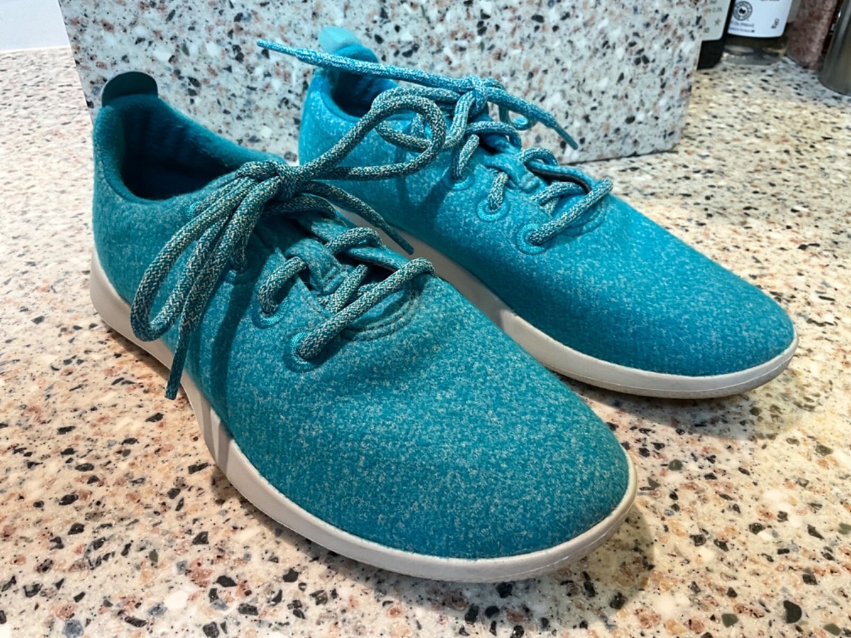 ALLBIRDS SNEAKERS TURQUOISE WOOL RUNNERS 37/7 WOMENS