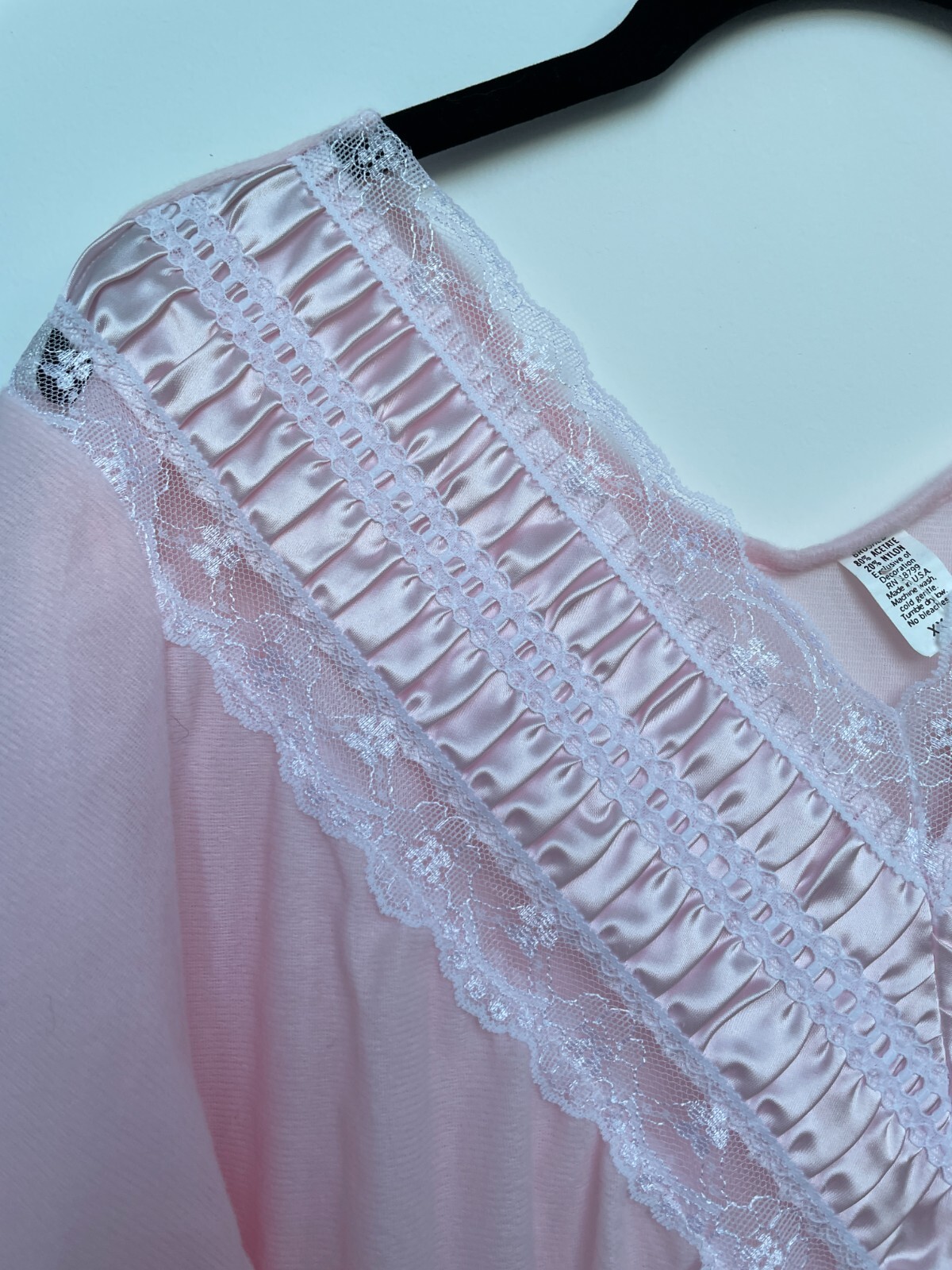 Vintage Embroidered Lace Nightie Slip Nightdress Cotton Nylon Bundle x