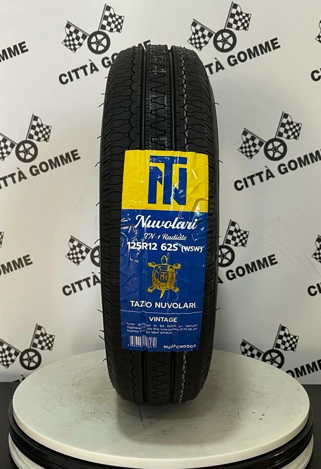 4 Pneumatici nuovi 125R12 62S Nuvolari Fascia Bianca 25mm Fiat 500 epoca F L R - Image 4 of 4