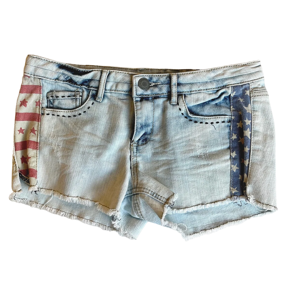 Patriotic jean shorts 2025