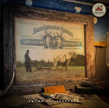 Vintage John Deere Co Advertising Art Print Farm Tractor Artwork Wall Decor Gift