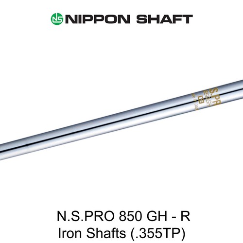 Set De 6 Shafts Nippon N.S.Pro 850GH – Fers #5 Au W, Tip .355, Flex R, Acier, Neuf