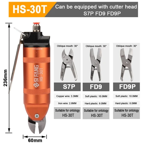 HS-30T Pneumatic Air Scissors Metal Shear Pliers Cutting Copper Iron Wire Cutter - Image 2 of 4