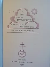 Max Beerbohm ~ The Happy Hypocrite ~ Limited ~ signed by Bruce Rogers ~ 1955