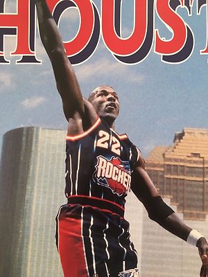 HOUSTON ROCKETS,BARKLEY,DREXLER,OLAJUWON,NBA, OFFICIAL LICENSED
