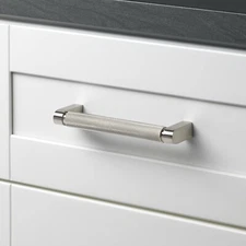 Knurled Bar Pull Cabinet Hardware Handle, 4788 Satin Nickel (1, 6.25") 