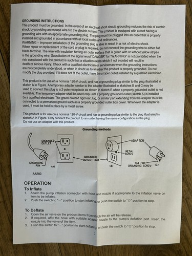 Seachoice tragbare 120 V superelektrische Luftpumpe mit 10 Fuß Netzkabel, 0,78 PSI - Bild 17 von 18