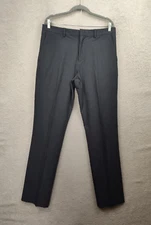 Perry Ellis Portfolio Men Pants 34x34 Gray Viscose Blend Classic Fit Dress Pants