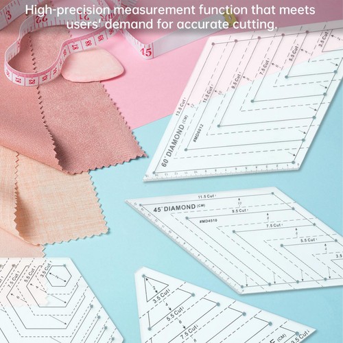 4pcs Rulers DIY Handmade Tailor Metric Scale Quilting Rulers Measure Mark Tool - Picture 9 of 12