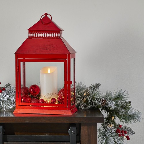 Noma Snow Dusted Berry 9 Ft Pre Lit Garland Home Holiday Mantle Decor (Open Box) - 第 3/5 張圖片