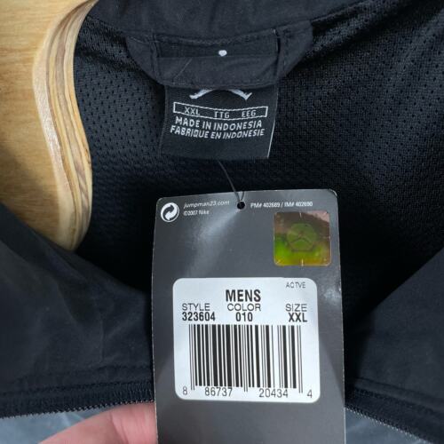 Chaqueta cortavientos vintage 2007 para hombre negra Nike Jordan Air Force One cremallera completa - Imagen 3 de 7