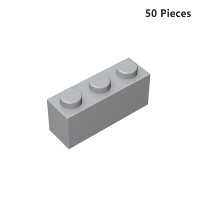 ZITIANYOUBUILD 3622 Brick 1X3 Light Gray Bricks 50 PCS Bricks 100% Compatible