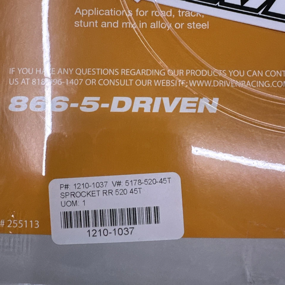 Стальная звездочка привода 520 45T с цинковым приводом 5178-520-45T для 09–17 BMW S1000R/R - Изображение 4 из 4