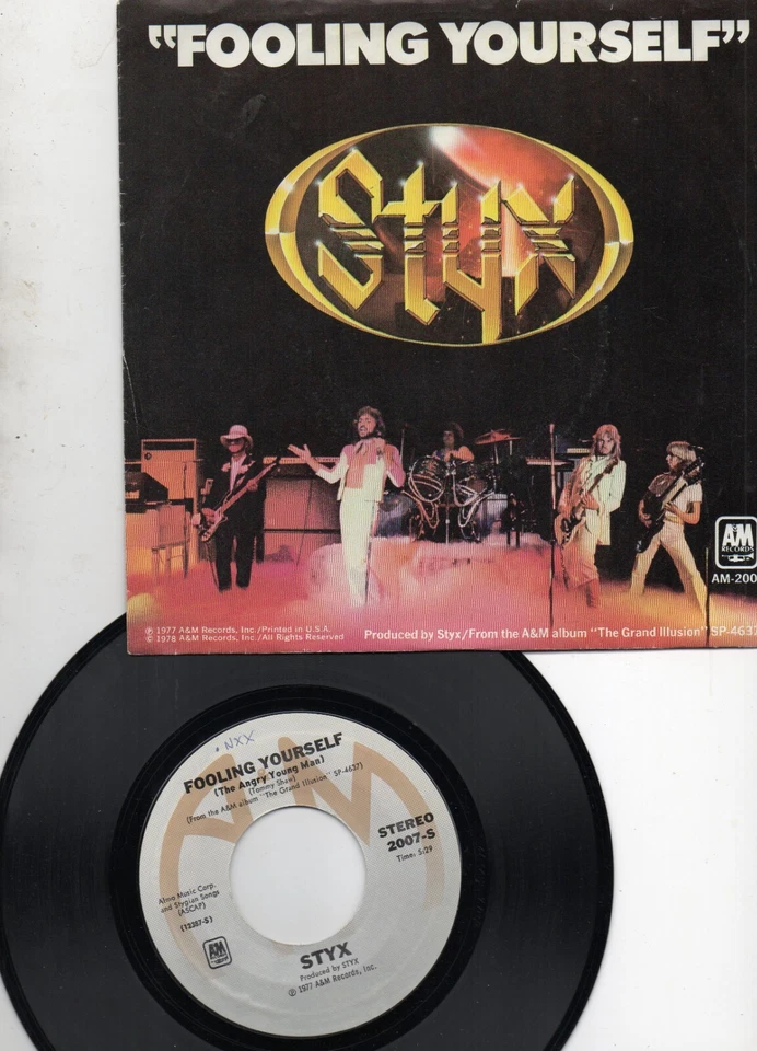 Styx Lot 4 Classic Rock 7" 45s w/2 Pic Sleeves Come Sail Away Fooling Yourself + - Image 2 of 4