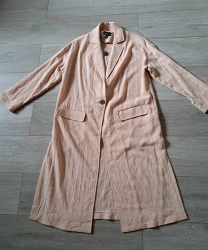 Topshop rosa strukturierter leichter Mantel Petite Taschen übergroßer Eimer UK10